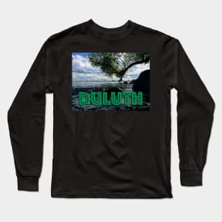 Duluth Aerial Lift Bridge/Lake Superior Landscape Long Sleeve T-Shirt